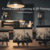 Timeless Artistry: Precision Laser-Engraved Black Acrylic Plaque