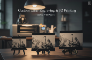 Timeless Artistry: Precision Laser-Engraved Black Acrylic Plaque