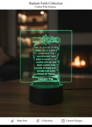 Radiant Faith: 3D Illusion LED Acrylic Light Plaque